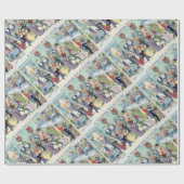 Papier Cadeau Balle de Noël à Catville, Louis Wain (Plat)