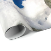 Papier Cadeau Balle de Noël Rouge, Jour du soleil (Coin rond)