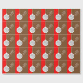 Papier Cadeau Balle décorative de Noël (Plat)