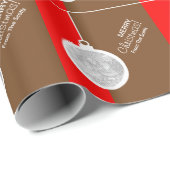 Papier Cadeau Balle décorative de Noël (Coin rond)