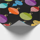 Papier Cadeau Balle décorative de Noël rétro (Coin)