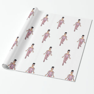 Papier Cadeau Ballerina 30"x6 pieds, Papier à enveloppement bril