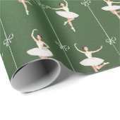Papier Cadeau Ballerina Anniversaire de Noël Papier à enveloppem (Coin rond)