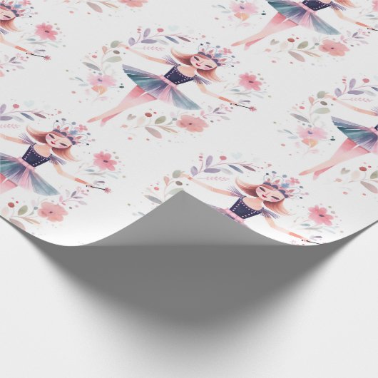 Papier Cadeau Ballerina Ballet Nutcracker (Coin)