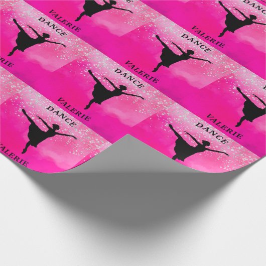 Papier Cadeau Ballerina Dance Pink Ombre Sparkle (Coin)