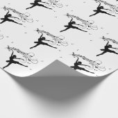 Papier Cadeau Ballerina Dancing with Music Notes (Coin)