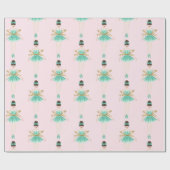 Papier Cadeau Ballerina, Mint et Blush (Plat)