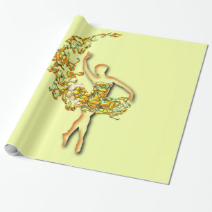 Papier Cadeau Ballerina Papier à envelopper Cadeau Ballet Danseu