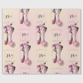 Papier Cadeau Ballerina Toe Chaussures Custom Event (Plat)