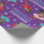 Papier Cadeau Ballerine noire de Noël (Coin)