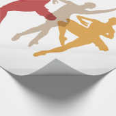 Papier Cadeau Ballerines colorées de danse (Coin)