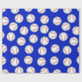 Papier Cadeau Balles de baseball (Plat)