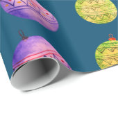 Papier Cadeau Balles de Décor (Coin rond)