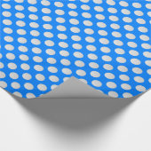 Papier Cadeau Balles de golf blanches sur fond bleu azur (Coin)