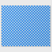 Papier Cadeau Balles de golf blanches sur fond bleu azur (Plat)