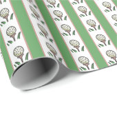 Papier Cadeau Balles de golf sur le sage tan et blanc (Coin rond)
