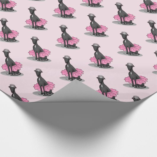 Papier Cadeau Ballet Ballerina Princesse Greyhound Chig (noir) (Coin)