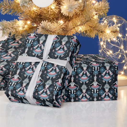 Papier Cadeau Ballet Casse-Noix Enchantant, Arlequin (Vacances)