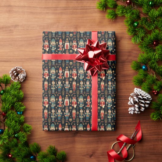Papier Cadeau Ballet classique Green & Red Nutcracker (Cadeau de vacances)
