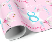 Papier Cadeau Ballet d'aquarelle de ballet de ballet de ballet d (Coin rond)