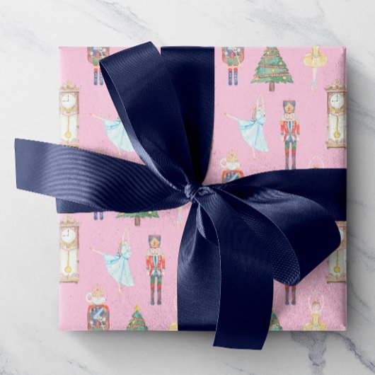 Papier Cadeau Ballet de craquelette d'aquarelle