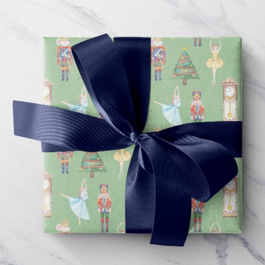 Papier Cadeau Ballet de craquelette d'aquarelle