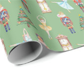 Papier Cadeau Ballet de craquelette d'aquarelle (Coin rond)