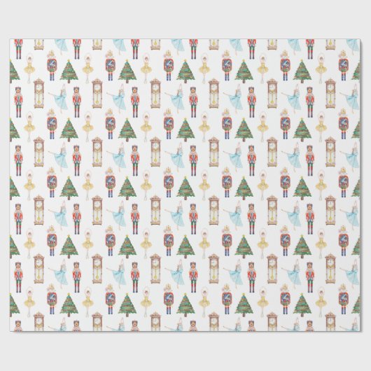 Papier Cadeau Ballet de craquelette d'aquarelle (Plat)