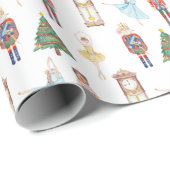 Papier Cadeau Ballet de craquelette d'aquarelle (Coin rond)