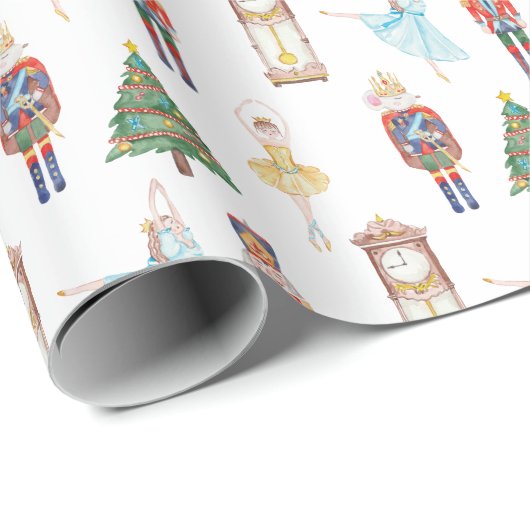 Papier Cadeau Ballet de craquelette d'aquarelle (Coin rond)