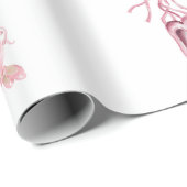 Papier Cadeau Ballet enfant personnalisé Ballerina Unicorn Bunny (Coin rond)