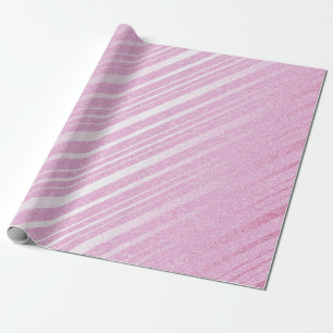 Papier Cadeau Ballet Rose Pastel Lignes Délicates De Bandes