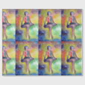 Papier Cadeau Ballet Space Art brillant Papier à enveloppement (Plat)