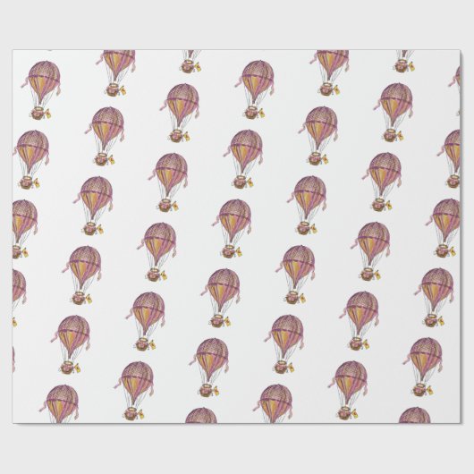 Papier Cadeau Ballon à air chaud (Plat)