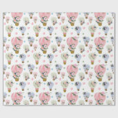 Papier Cadeau Ballon À Air Chaud Et Aquarelle Flush Flush (Plat)