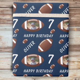 Papier Cadeau Ballon de Football Américain Joyeux Anniversaire P