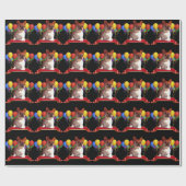 Papier Cadeau Ballon de French Bulldog (Plat)