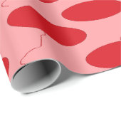 Papier Cadeau : Ballon Red Polka Dot (Coin rond)