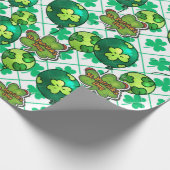 Papier Cadeau Ballon Trèfle Chanceux Design St-Patrick 🍀 (Coin)
