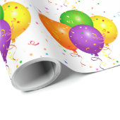 Papier Cadeau Ballons (Coin rond)