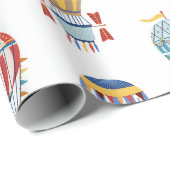 Papier Cadeau Ballons à air chaud (Coin rond)