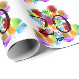 Papier Cadeau Ballons Anniversaire HAMbyWG