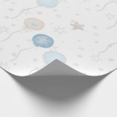 Papier Cadeau Ballons Bleus Bleu Bleu Bébé (Coin)
