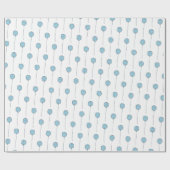 Papier Cadeau Ballons Bleus mignons avec Motif À petits pois (Plat)