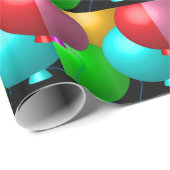 Papier Cadeau Ballons d'anniversaire (Coin rond)