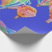 Papier Cadeau Ballons de ballon à air chaud Aquarellage de l'aqu (Coin)