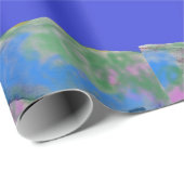 Papier Cadeau Ballons de ballon à air chaud Aquarellage de l'aqu (Coin rond)