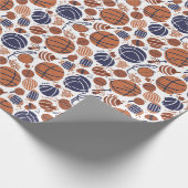 Papier Cadeau Ballons de basket (Coin)