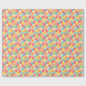 Papier Cadeau Ballons de fête de différentes couleurs (Plat)
