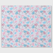 Papier Cadeau Ballons de mariage M. et Mme Shower de mariage Bri (Plat)